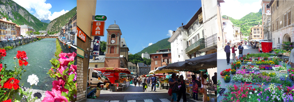 Moûtiers le vendredi matin, jour de marché